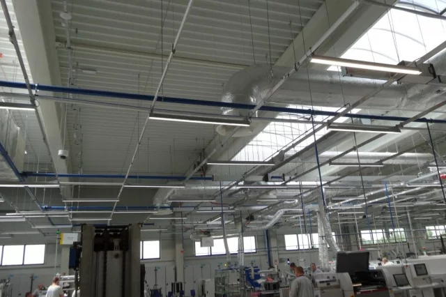 Wentylacja w fabryce w Sieradzu